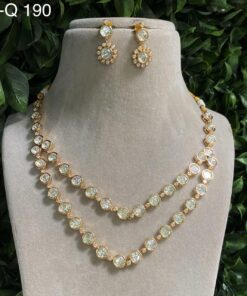 Double Layered Kundan Necklace Set – Wedding Jewelry