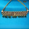 Traditional Kundan Choker Necklace with green beads and intricate craftsmanship—perfect ethnic jewelry for weddings and festivals.