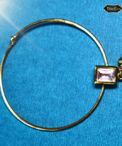 Sleek Crystal Hoop Nath with center crystal-cut stone, modern and minimal bridal nose ring for stylish ethnic or fusion wear.