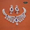 Royal Moonlight Necklace Set featuring deep blue tones and luxe stonework jewellery with matching earrings for a refined, elegant look.