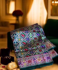 Phooljaal Silk Saree with intricate floral jaal design in premium silk fabric