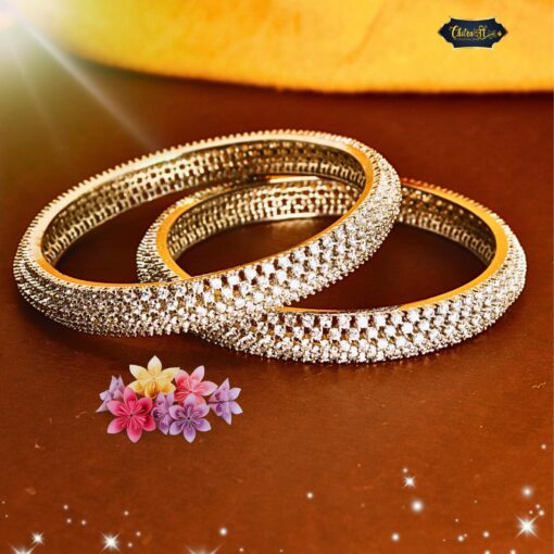Royal Sparkle Triple Layer Kada – Elegant triple-layer design with radiant finish for timeless wristwear appeal.