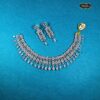 Royal Bloom Necklace Set with elegant stone work for weddings and festive wear